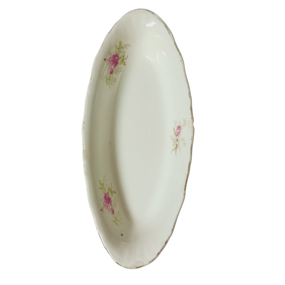 Floral Celery Trinket Ring Soap Dish Oblong Transferware Mid Century Modern VTG - Picture 13 of 16